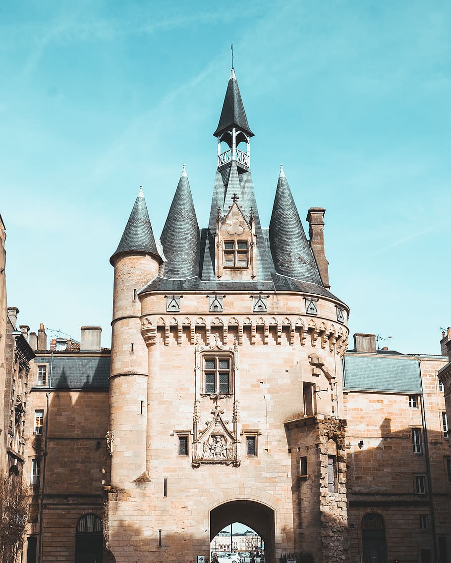 building, steeple, tower, architecture, spire, france, bordeaux HD wallpaper