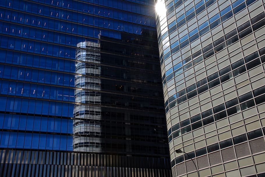 building, city, reflection, facade, modern, skyline, glass HD wallpaper