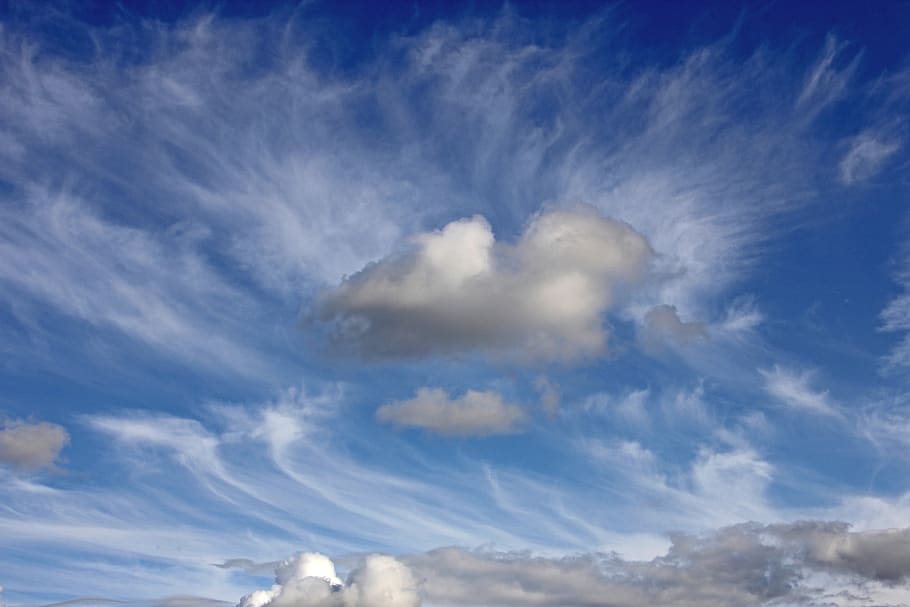 sky, background, clouds, mood, weather, blue, weather mood HD wallpaper