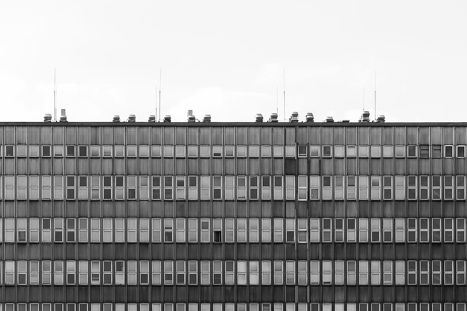 gray and black concrete building, faculty of mathematics and computer science HD wallpaper