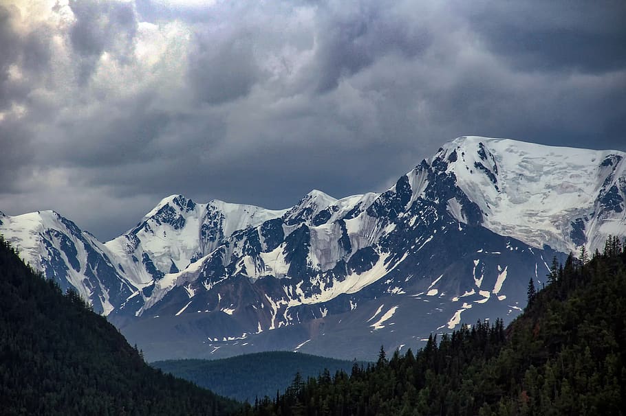 mountain range, landscape, severo-chuyskiy khrebet hp, russia