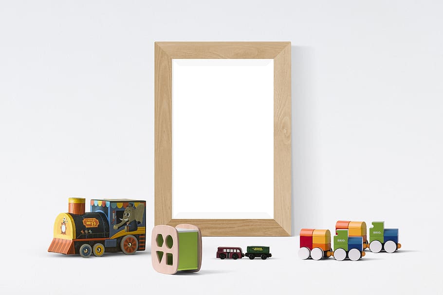 poster, frame, toys, studio shot, copy space, toy block, indoors HD wallpaper