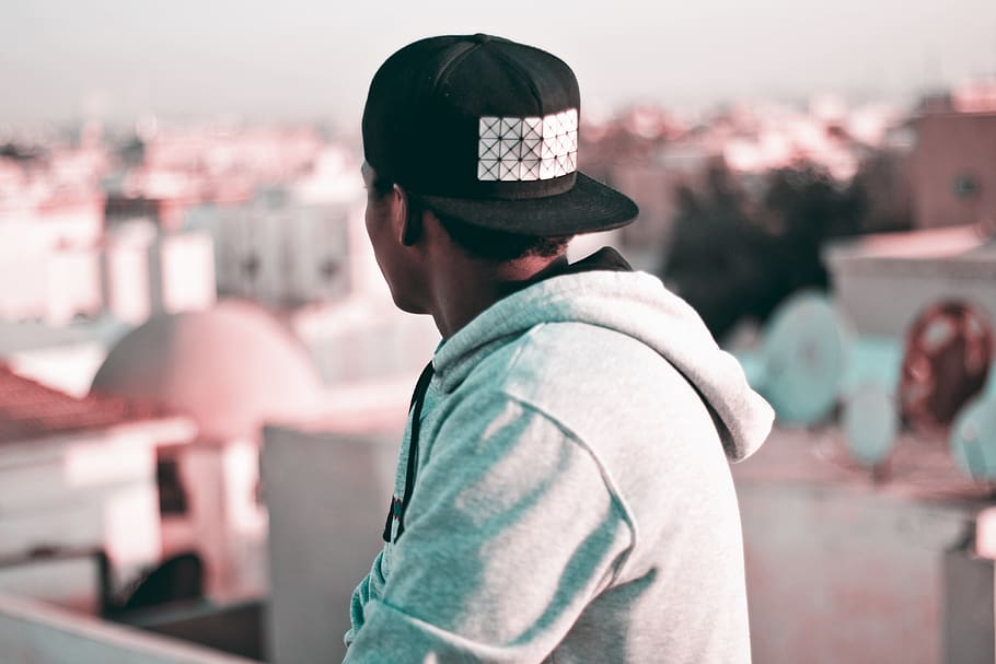 Selective Focus Photography Of Man, cap, person, style, wear HD wallpaper