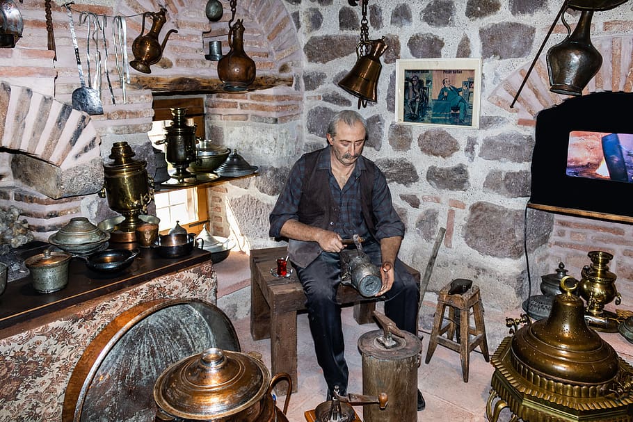 old, coppersmith, blacksmith, workers, forge, metal, ors, daniel HD wallpaper