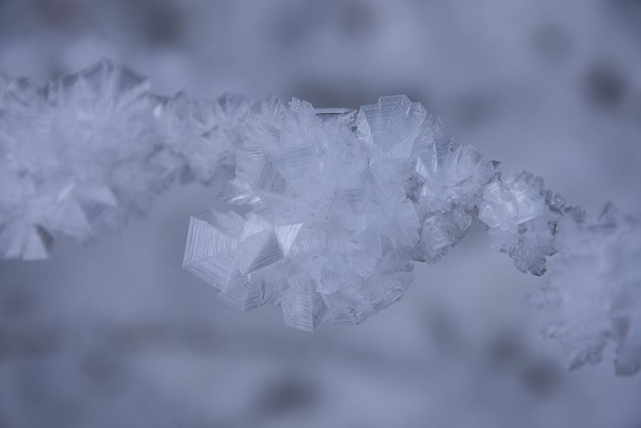 crystal, ice, winter, close-up, no people, white color, cold temperature HD wallpaper