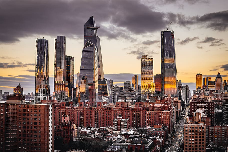 curtain building during sunset, built structure, architecture HD wallpaper