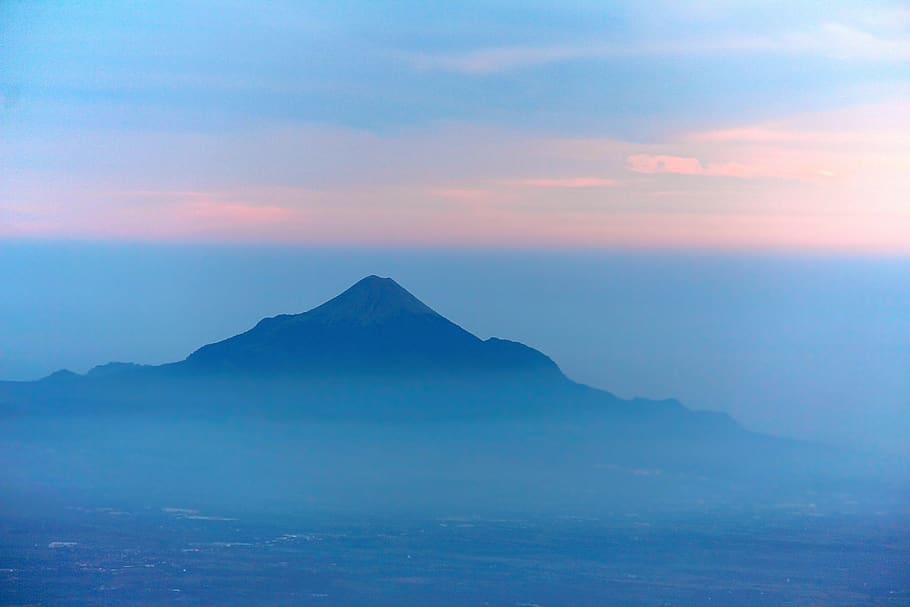 mount bromo, indonesia, mist, cloudscape, volcano, sunrise HD wallpaper