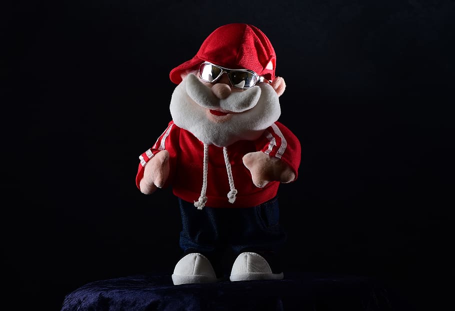cool old man, funny, cap, sunglasses, christmas time, christmas motif HD wallpaper