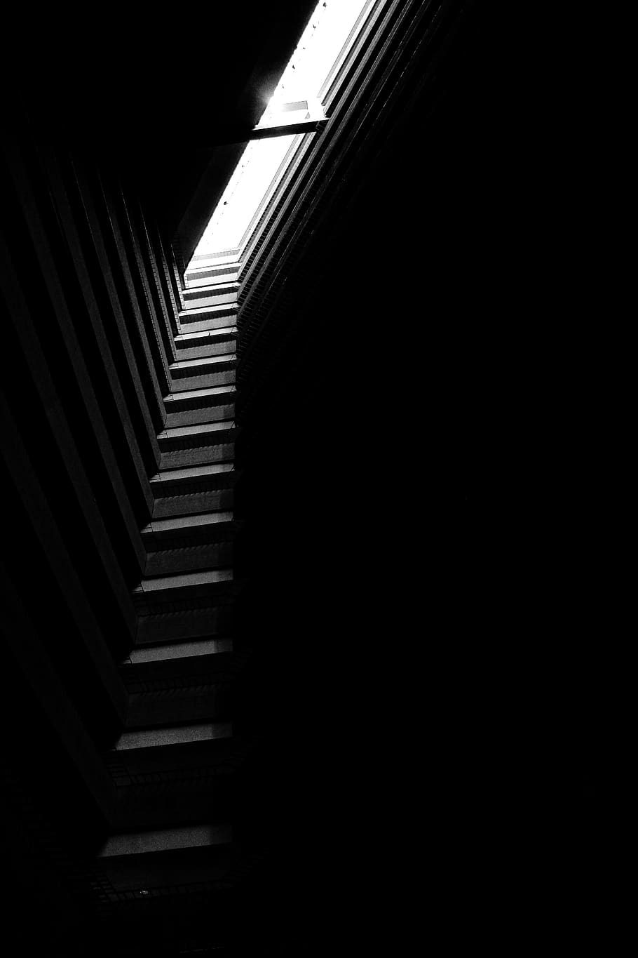window, building, architecture, staircase, sunlight, skylight HD wallpaper