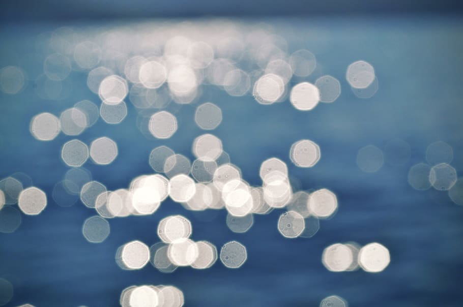 defocused, no people, backgrounds, lens flare, blue, shape HD wallpaper