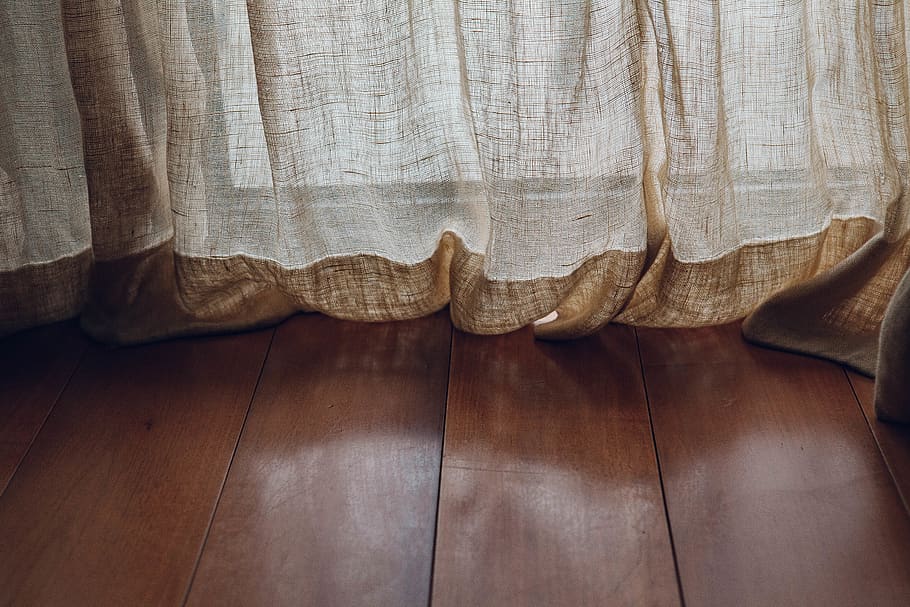 brown curtain, wood, floor, human, flooring, person, hardwood HD wallpaper