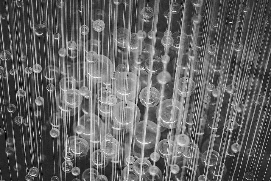 bubbles digital wallpaper, full frame, glass - material, backgrounds HD wallpaper