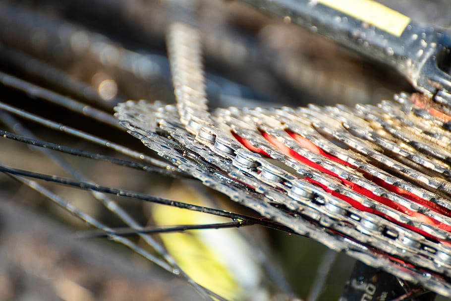 bicycle, string, wheel, cycling, selective focus, close-up HD wallpaper