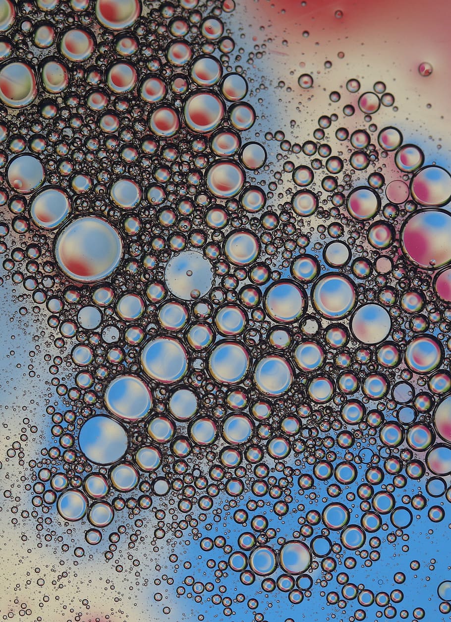 drops, macro, water, liquid, coloring, reflection, no people HD wallpaper