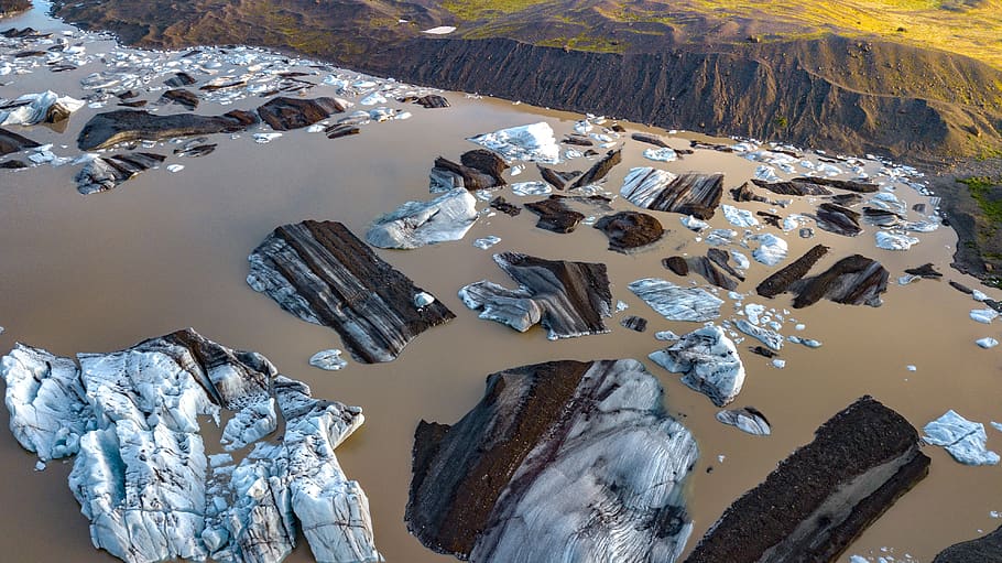 glacier, ice, the glacier, cold, beautiful, snow, scenery, mountains HD wallpaper