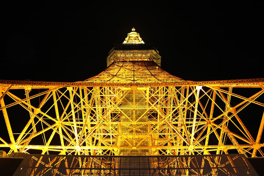 tower, night, light, built structure, architecture, illuminated HD wallpaper