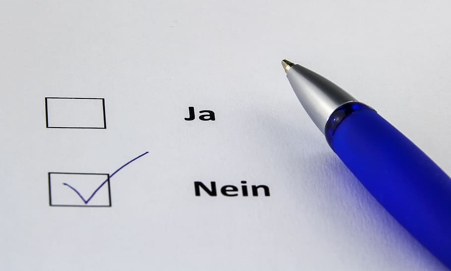 write, paper, no, vote, ankreuzen, negative, coolie, pen, office, HD wallpaper