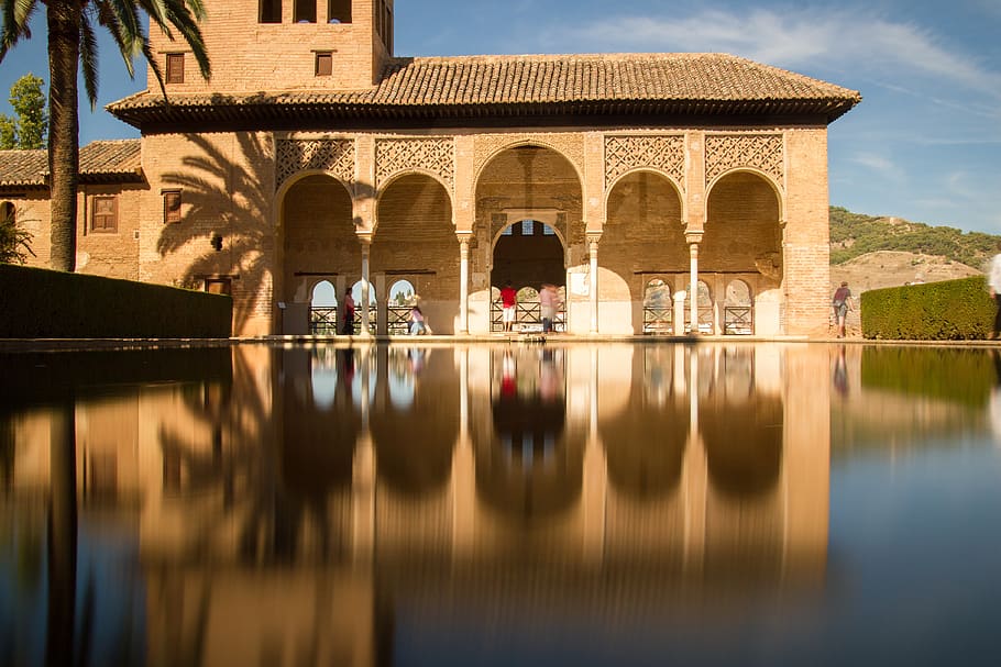 granada, alhambra, the partal, monuments, spain, andalusia, HD wallpaper