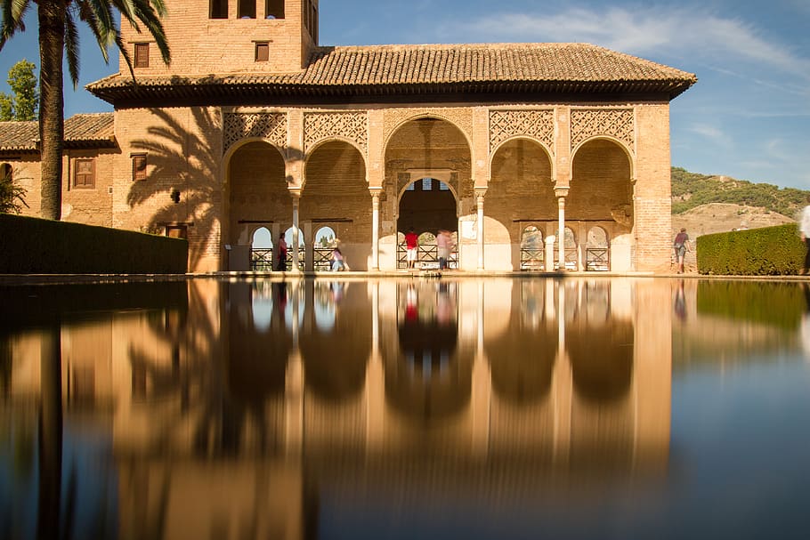 granada, alhambra, the partal, monuments, spain, andalusia HD wallpaper