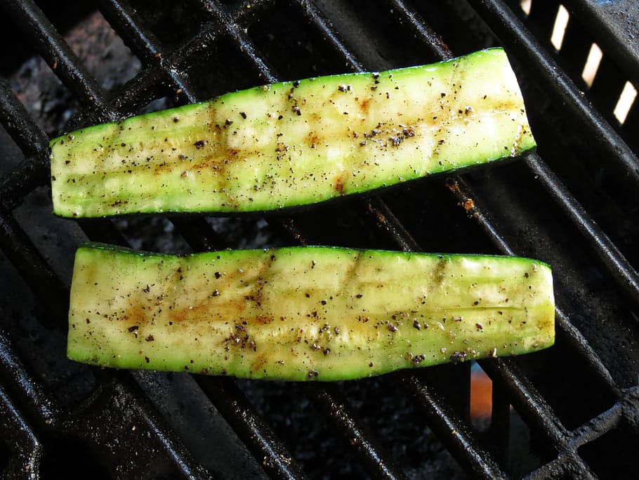zucchini, barbecue, garden, vegetable, food, freshness, grilled HD wallpaper
