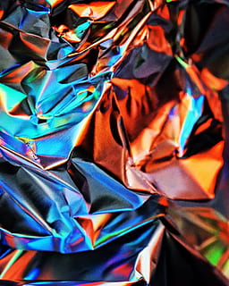multicolored abstract painting, metallic, colour, surface, wrinkle HD wallpaper