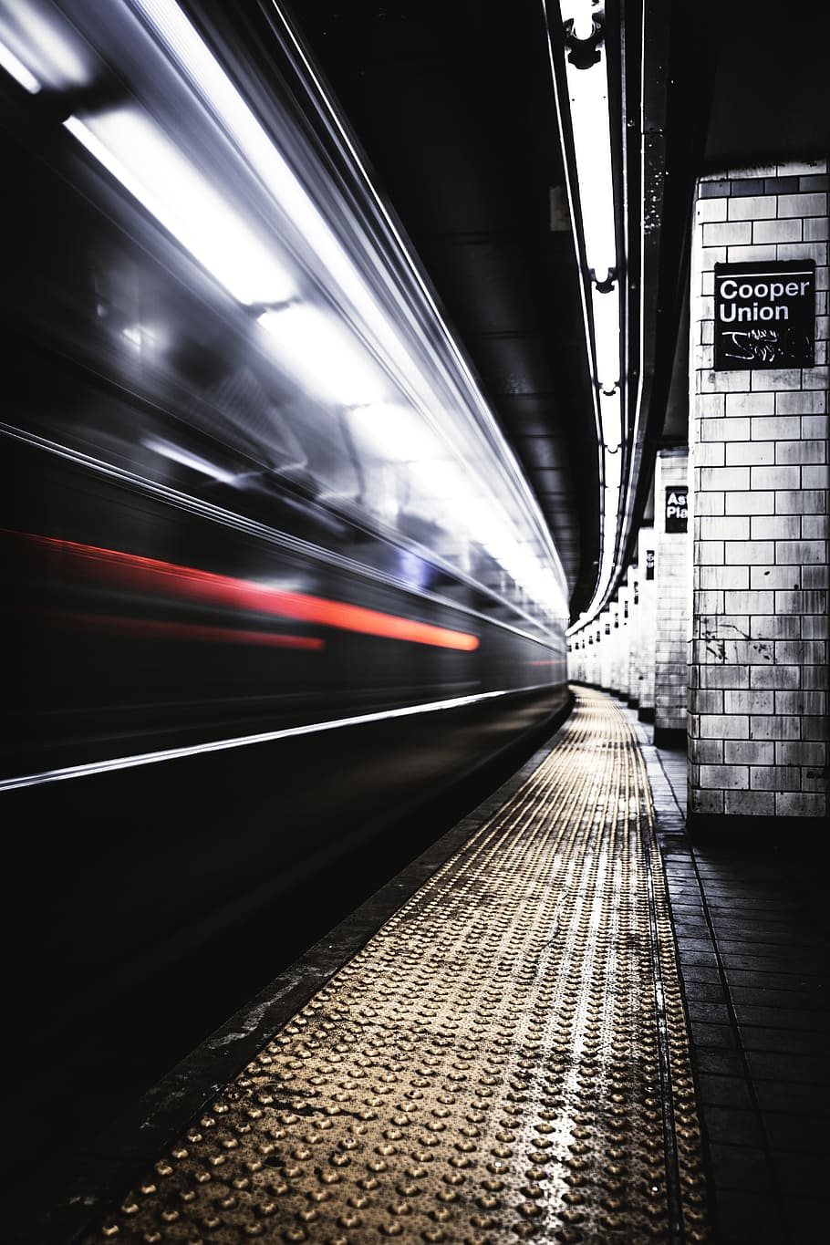time lapse photography of train in tunnel, platform, speed, transport HD wallpaper