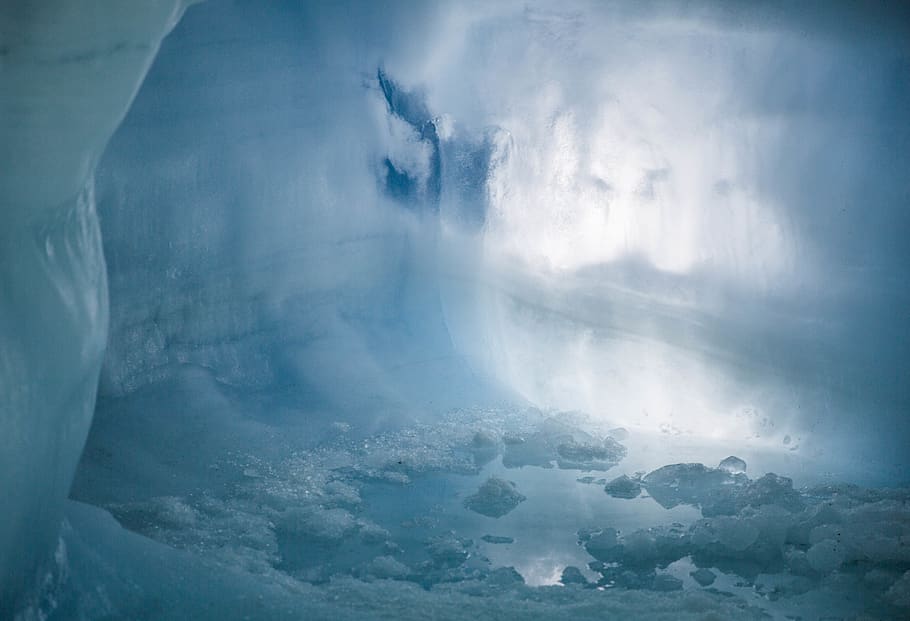 iceland, langjökull glacier klaki basecamp, cave, ice cave, HD wallpaper