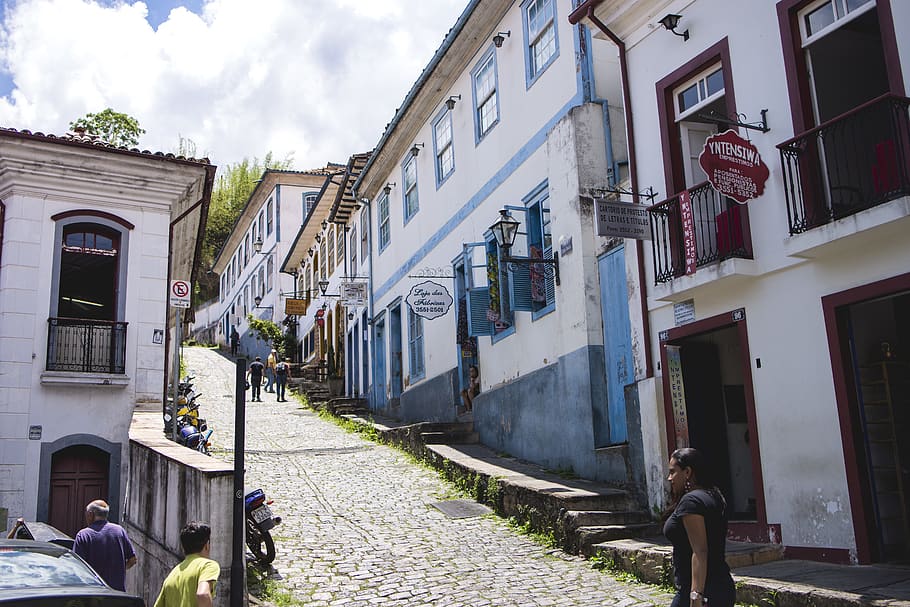 ouro preto, brazil, cidade, minas gerais, ladeira, histórica, HD wallpaper