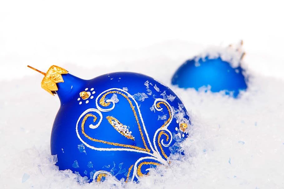 blue, ball, bauble, balls, baubles, christmas, close-up, december HD wallpaper