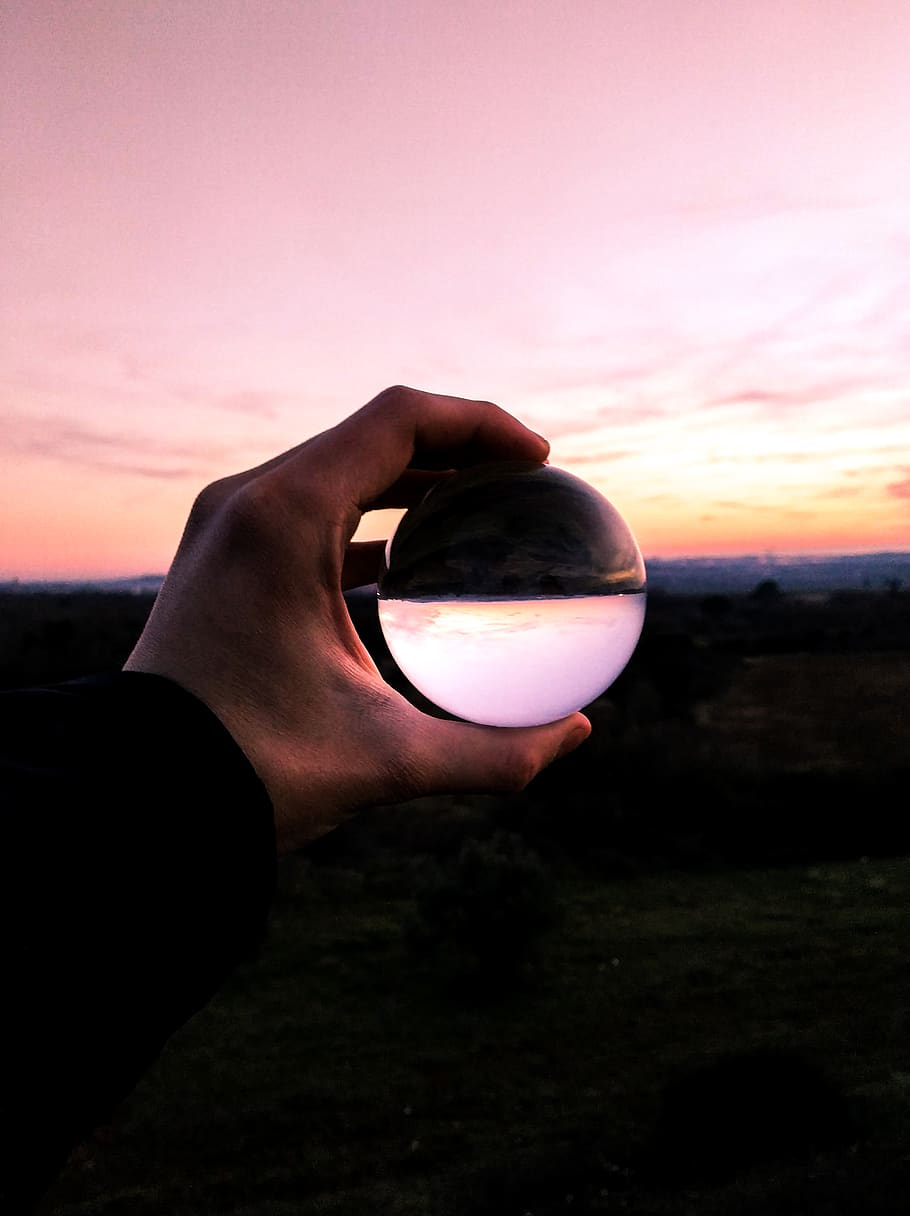 crystal ball photography, sphere, human, person, finger, accessory, HD wallpaper