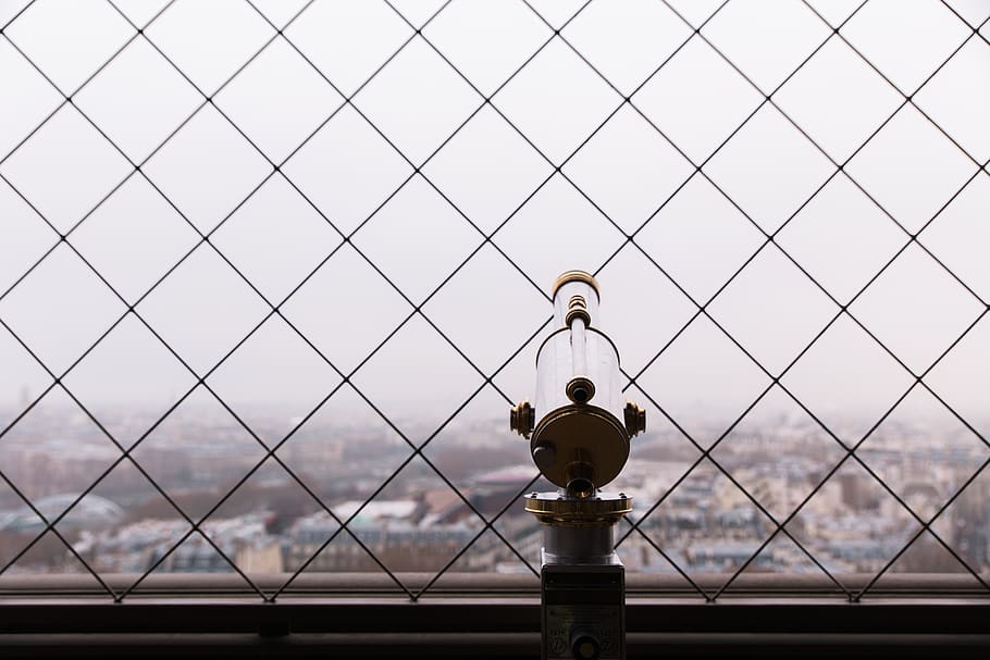 wire, fence, view, telescope, outdoor, architecture, no people HD wallpaper