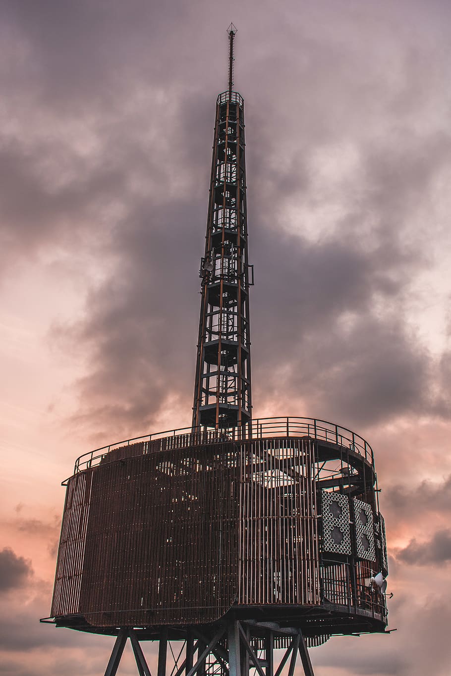 Photo of Metal Tower, architecture, clouds, cloudy sky, high HD wallpaper