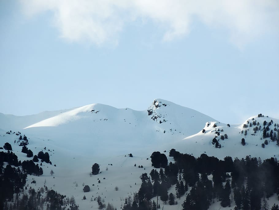 white mountain under clear sky during daytime, nature, outdoors HD wallpaper