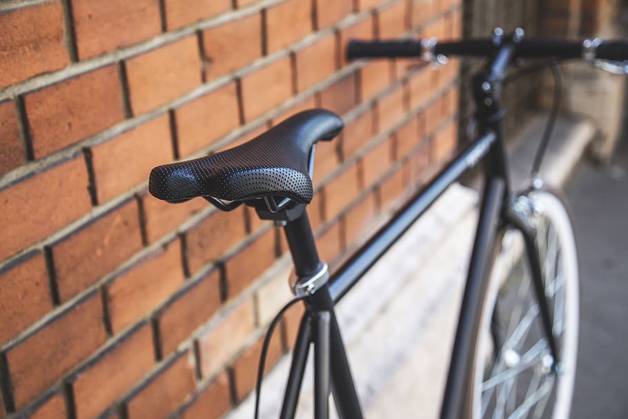 bike, bicycle, bricks, wall, brick wall, transportation, no people HD wallpaper