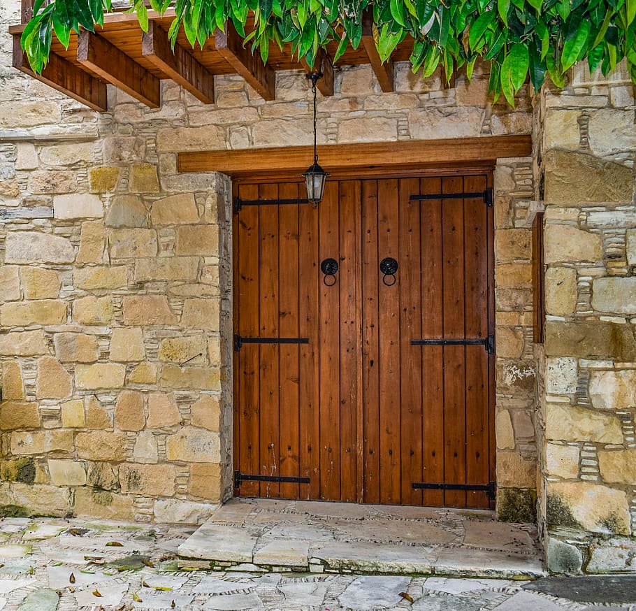 door, doorway, house, wall, entrance, architecture, traditional, HD wallpaper