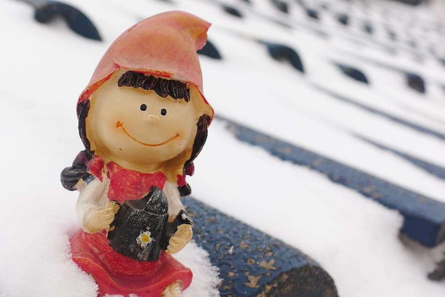 snow, smile, winter, cold temperature, human representation HD wallpaper