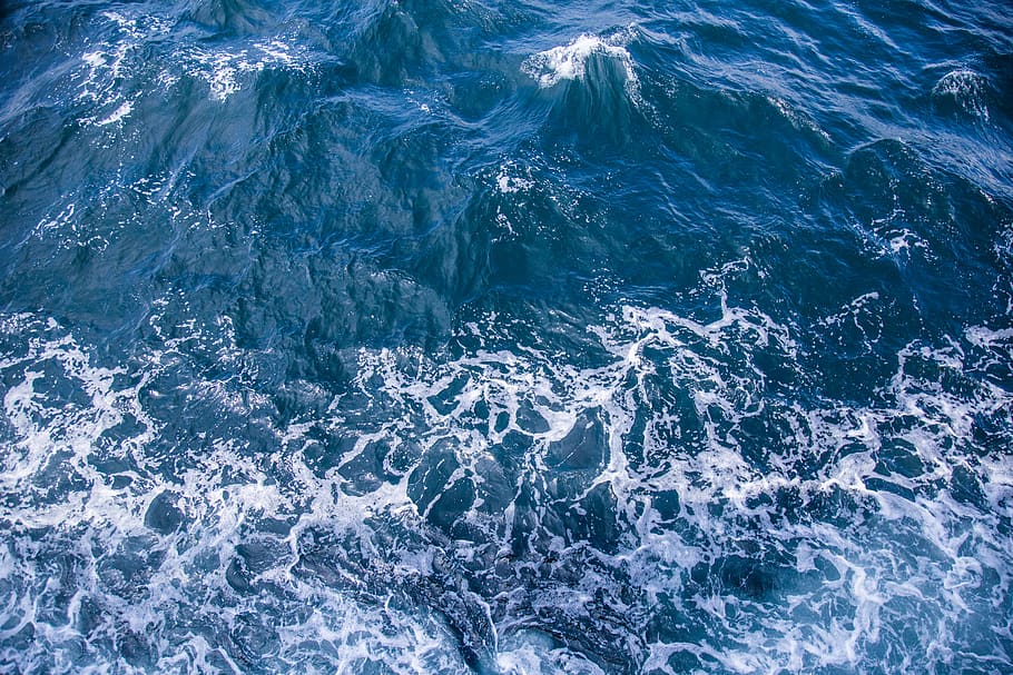 ocean waves, sea, water, no people, motion, backgrounds, full frame HD wallpaper