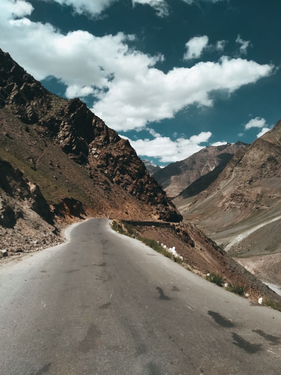 Road Beside Cliff, adventure, desert, landscape, mountain, nature HD wallpaper