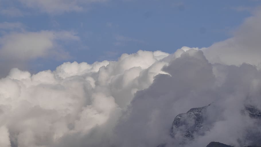 mountain, cloud, sky, landscape, nature, wallpaper, cloud - sky HD wallpaper