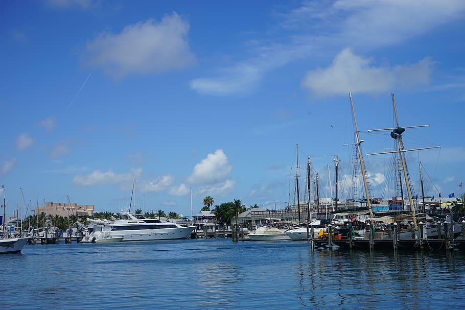 boat, ship, pier, dock, yacht, sailing, summer, ocean, travel HD wallpaper