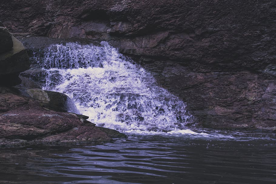 water, flow, landscape, canada, forest, trip, nature, waterfall HD wallpaper