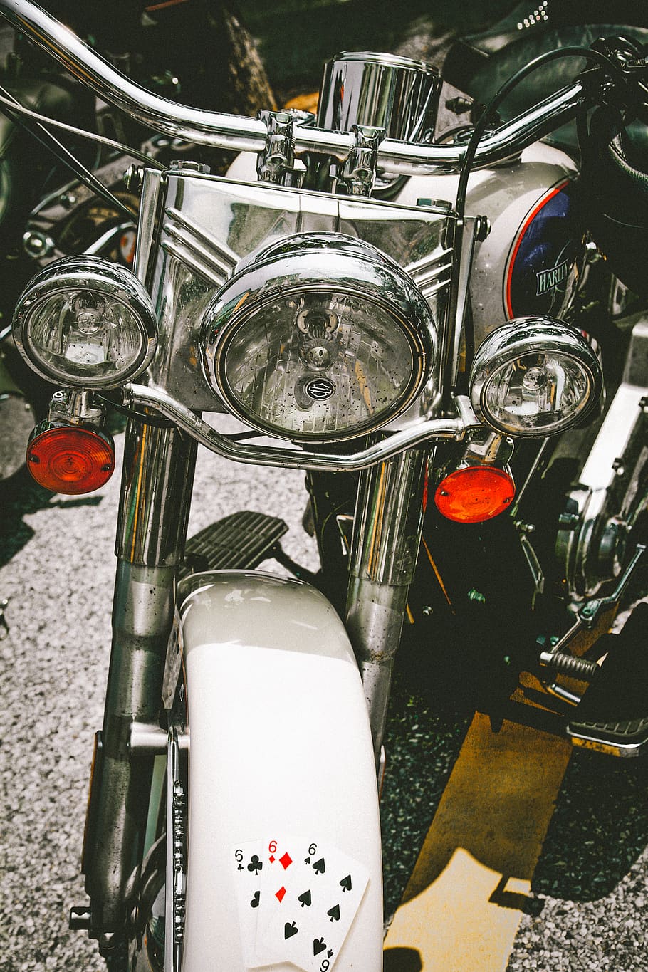 Stainless Steel and Brown Wooden Table Decor, biking, cards, chrome HD wallpaper