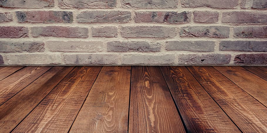 Brown Wooden Panel Beside Concrete Board, bricks, brickwork, construction HD wallpaper