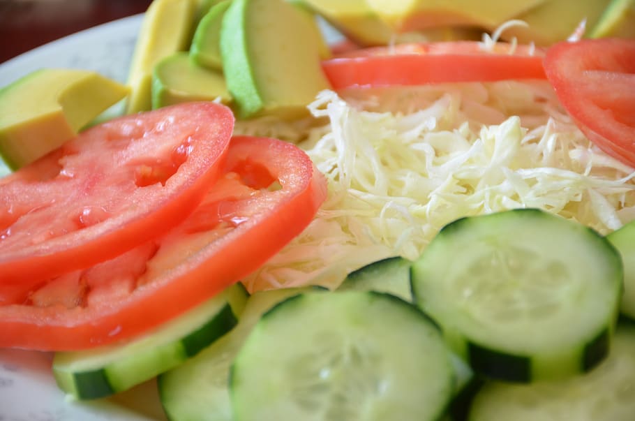 plant, vegetable, cucumber, sliced, salad, healthy, food, relish HD wallpaper