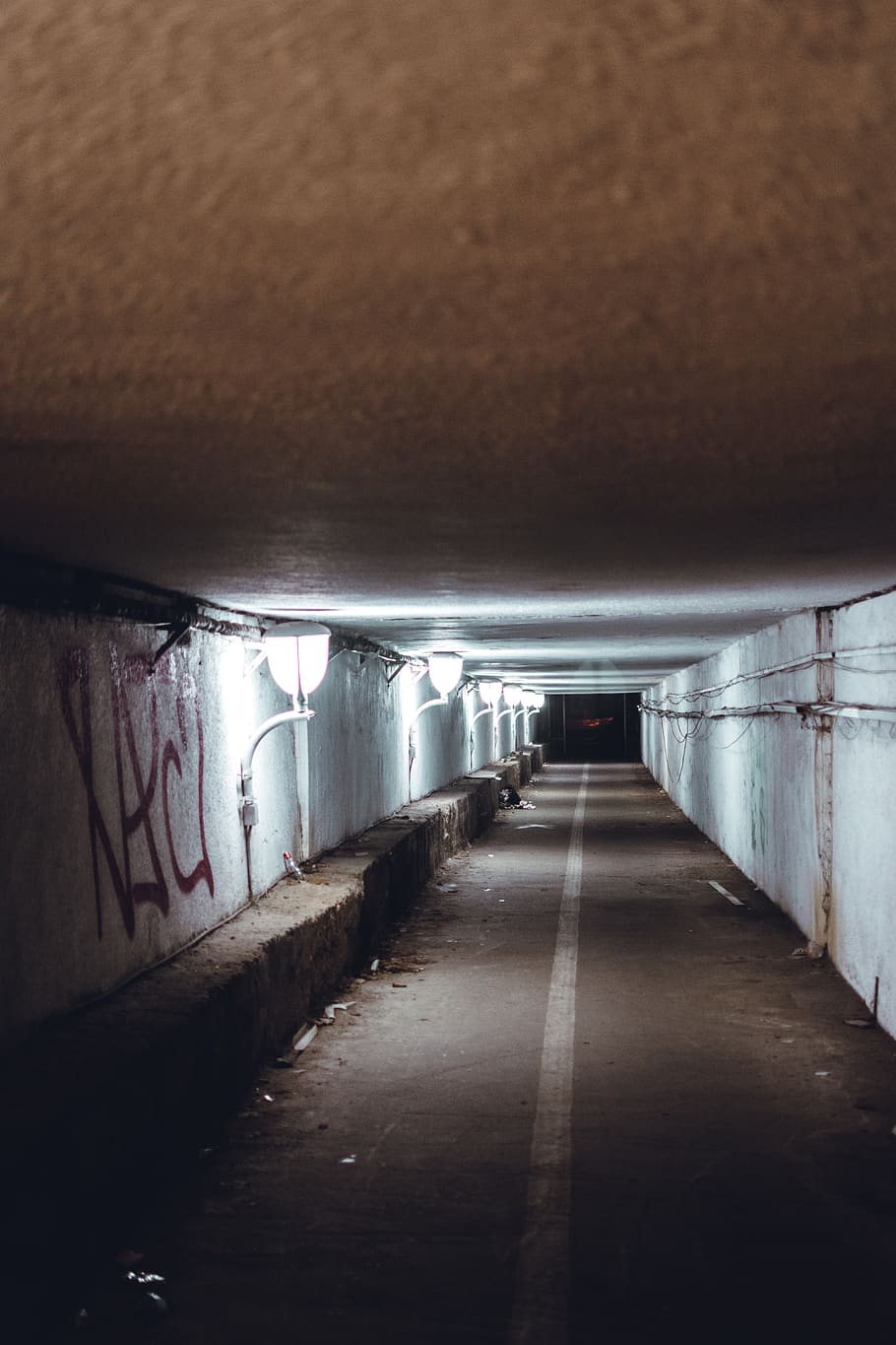 brown concrete hallway, the way forward, direction, tunnel, architecture HD wallpaper