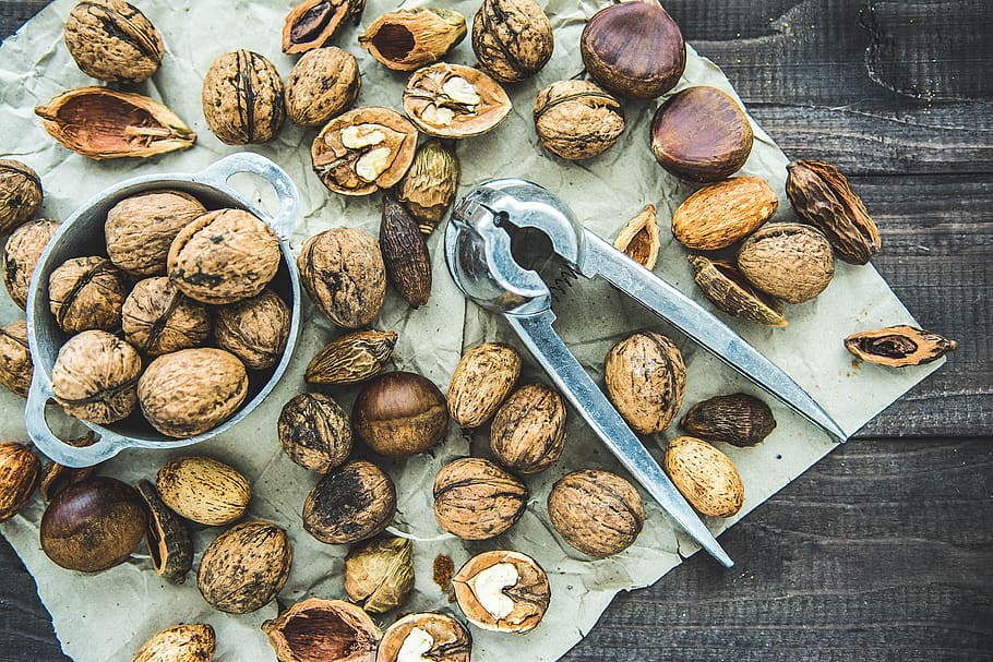 seeds, nut, food, table, food and drink, freshness, wellbeing HD wallpaper