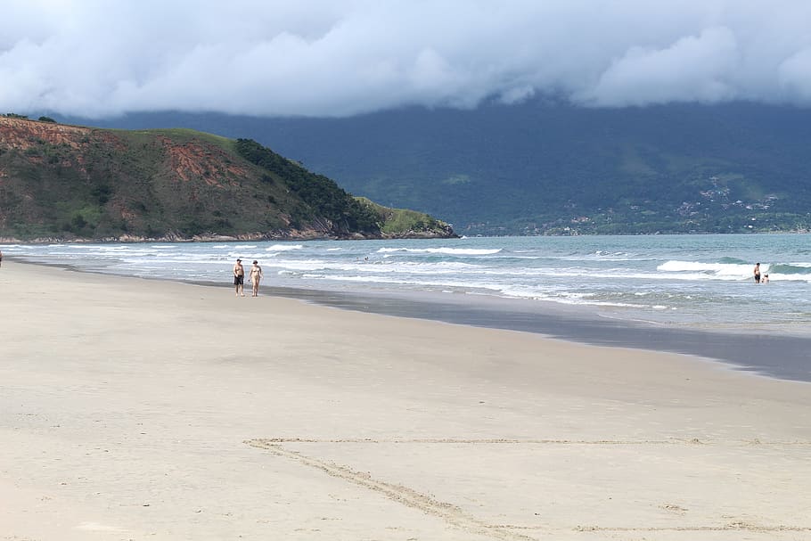 mar, beach, sand, water, holidays, ocean, summer, clouds, costa HD wallpaper