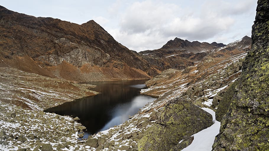 italy, spronser lakes, mountain, water, scenics - nature, rock HD wallpaper