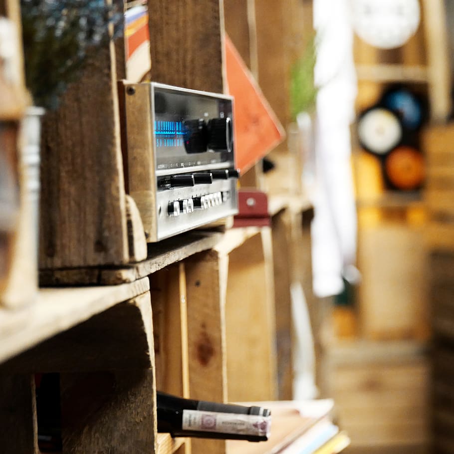 audio, stereo, hifi, receiver, selective focus, wood - material HD wallpaper