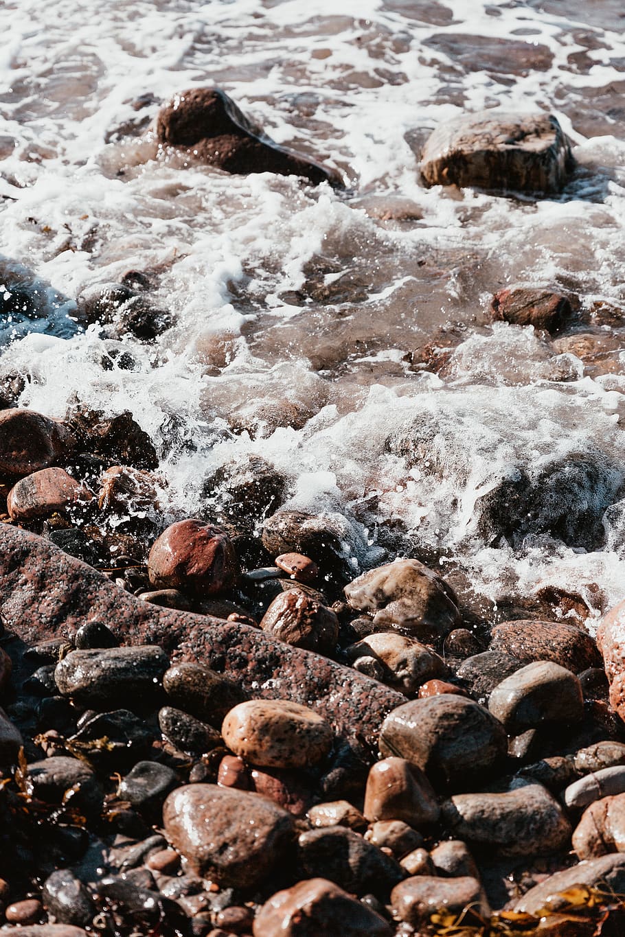 sea waves in rocks, water, solid, land, rock - object, motion HD wallpaper